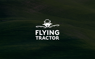 Flying Tractor agriculture agro agrodrone branding drone farm fertilize fertilizers field logo smart tractor watering