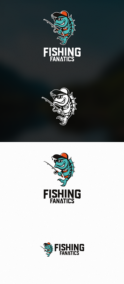Fishing Fanatics badass branding fish fishing logo mascot outdoor recreation