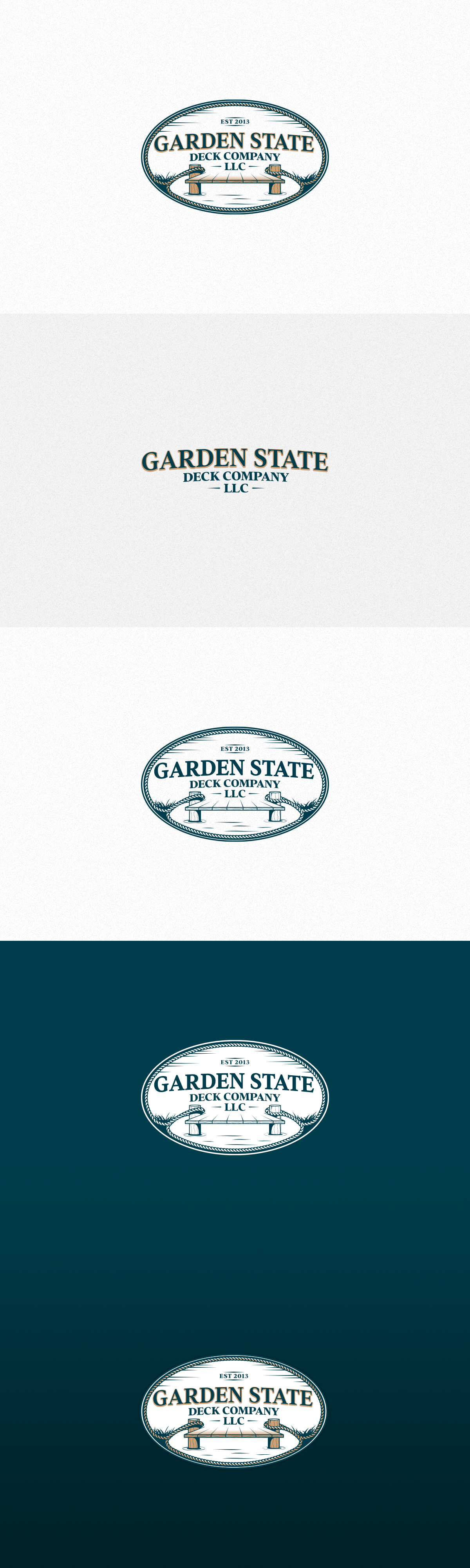 Logo for Deck Company branding buiders building construction deck lake logo pier river wood woodwork