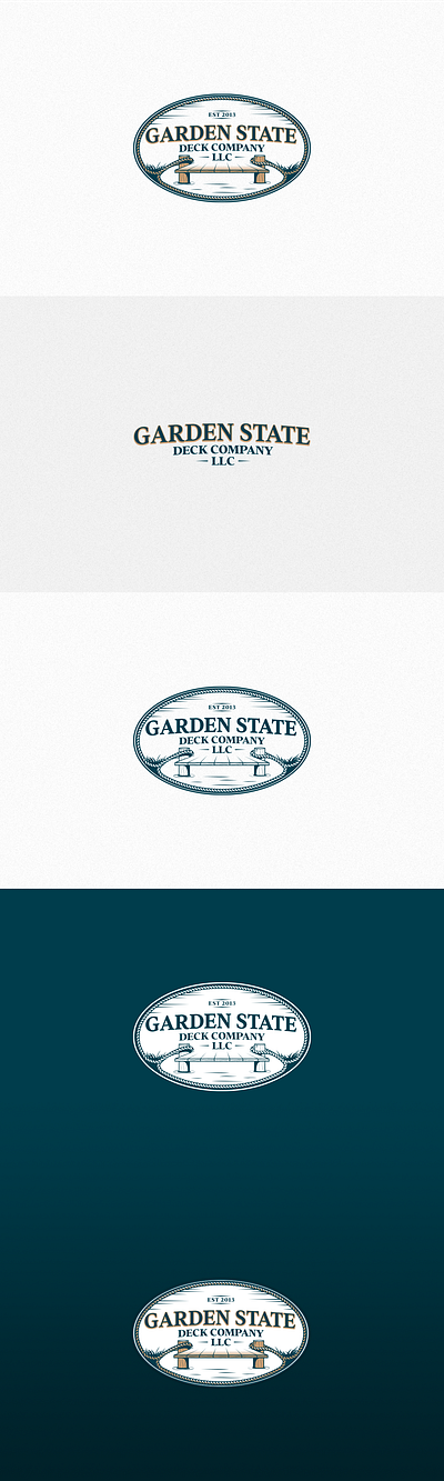 Logo for Deck Company branding buiders building construction deck lake logo pier river wood woodwork
