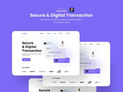 cromic - UI Design - Figma header design landing landing page shahnajparvin77 ui ui design uiux web design website design