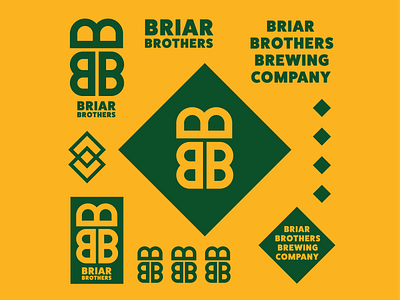 Buffalo Brewing Company - Briar Brothers Brewing Company badge beer brewery brewery logo brewery merch buffalo design logo retro thick lines