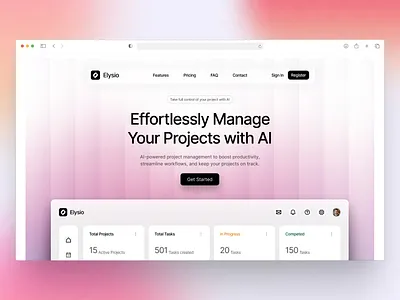 SaaS Landing Page Hero landing page saas ui ux webdesign website design