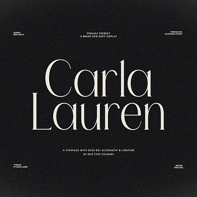 Carla Lauren Serif Display luxury font