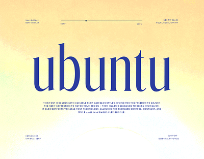 Ubuntu Sans & Serif Display professional font