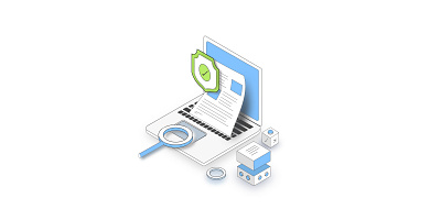 Isometric illustration - File browse & protect - Illustrator file browse illustration isometric