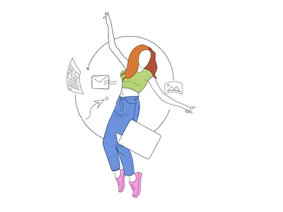 Internet surfing - Illustrator graphic design illustration