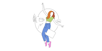 Internet surfing - Illustrator graphic design illustration