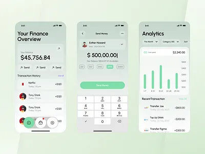 Finance Mobile App digital bank finance finance app financial fintech ios mobile mobile app wallet