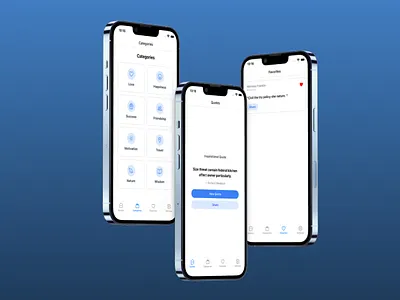 Daily Motivation Quote Apps front end mobile ui ux web design