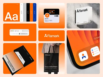 Flamark - Saas Brand Identity bookmark brand identity brand design brand guidelines brand identity brand language branding design system flame logo logo logo design logo mark saas brand identity saas branding timeless logo visual identity