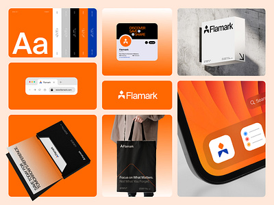 Flamark - Saas Brand Identity bookmark brand identity brand design brand guidelines brand identity brand language branding design system flame logo logo logo design logo mark saas brand identity saas branding timeless logo visual identity