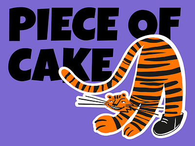 Cute Animal Idioms Sticker Design: Tiger app branding design graphic design illustration logo typography ui ux vector