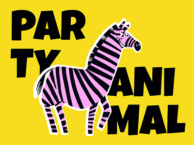 Cute Animal Idioms Sticker Design: Zebra app branding design graphic design illustration logo typography ui ux vector