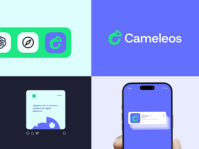 Visual Identity Design For : Cameleos abstract branding c logo creative agency cutting edge ecommerce icon logo logo designer logodesign mark mascot logo modern logo playful saas symbol tech company logo tech logo typography vector