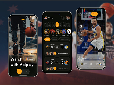 Basketball Live Match UI – Player & Game Stats Overlay app app design basketballapp busket cleanui darkui ios live scores match updates mobile mobile app mobileui soccer app sports sports app sports fans sports update app sportsui ui uiux
