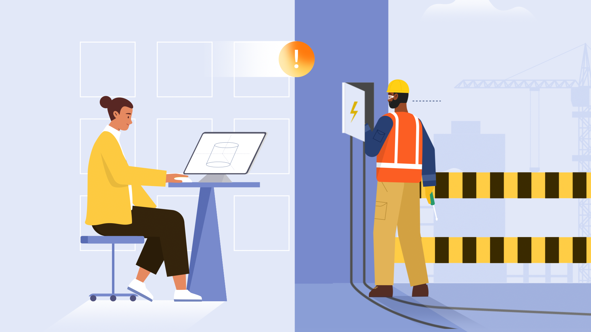 Construction Safety - character-based animation 2d animation character animation character desing construction explainer video freelance industry infographic safety