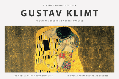 Gustav Klimt's Procreate Brushes & Color Swatches 3d animation graphic design motion graphics
