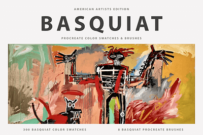 Basquiat's Procreate Brushes & Color Swatches 3d animation graphic design motion graphics