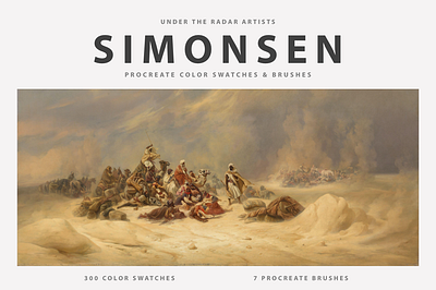 Simonsen Procreate Brushes & Color Swatches 3d animation graphic design motion graphics