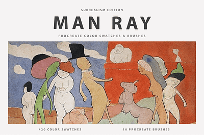 Man Ray Procreate Brushes & Color Swatches 3d animation graphic design motion graphics