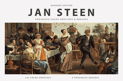 Jan Steen Procreate Brushes & Color Swatches 3d animation graphic design motion graphics