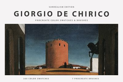 Giorgio De Chirico Procreate Brushes & Color Swatches 3d animation graphic design motion graphics