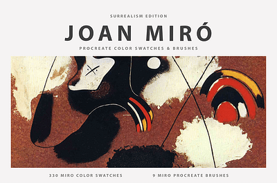 Joan Miro Procreate Brushes & Color Swatches 3d animation graphic design motion graphics ui