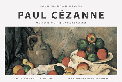 Paul Cezanne's Procreate Brushes & Color Swatches 3d animation graphic design motion graphics