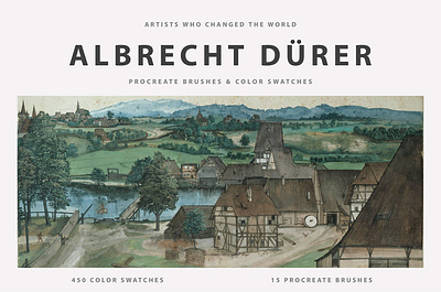 Albrecht Durer Procreate Brushes & Color Swatches 3d animation graphic design motion graphics