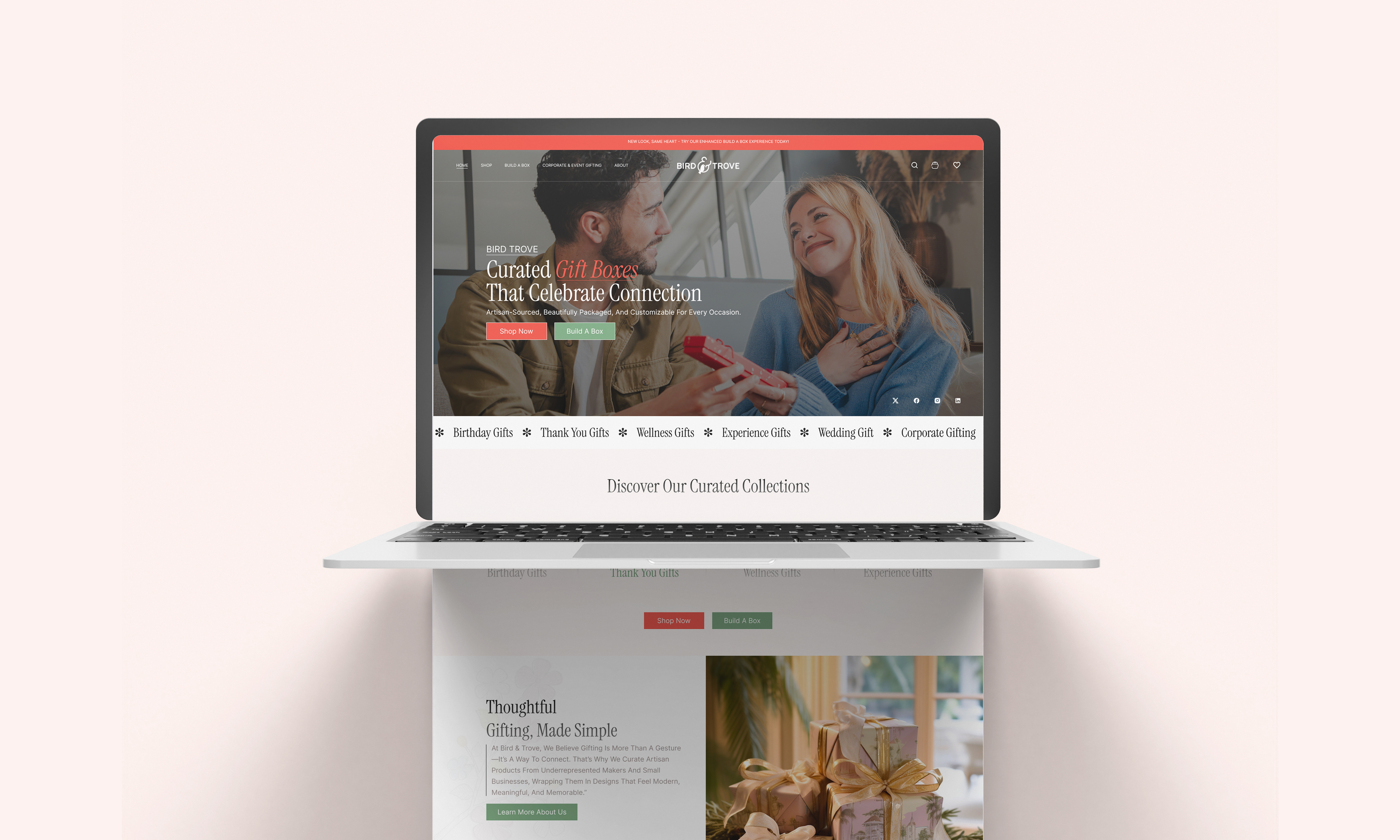 GIFTING E-COMMERCE WEBISTE website redesign
