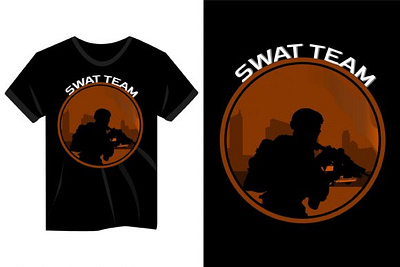 Swat Team City Background T-shirt armor army military police protection security swat uniform