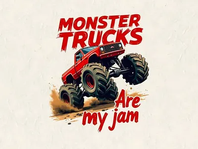 Monster Truck Are My Jam T Shirt Design truck truck boy t shirt design truck girl t shirt design truck svg truck t shirt design truck vector