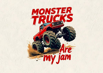 Monster Truck Are My Jam T Shirt Design truck truck boy t shirt design truck girl t shirt design truck svg truck t shirt design truck vector