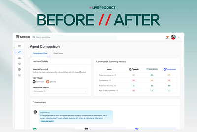 AI Agent Comparison Dashboard Redesign agent comparison ai agent ai copilot ai saas app design benchmark best design lab bottomlineux dashboard dashboard design design agency kashikoi live saas minimal design saas design saasfactor statups y combinator