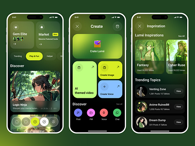 AI Community - Mobile app ai ai application ai assistant ai chat ai community aiapp android anime anime app chat app createui discoverui greenui inspirationui ios masud rana palash mobile smart assistant socialapp uiux