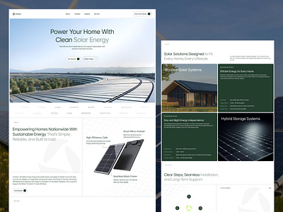 Solora - Modern Minimalist Solar Panel Sustainability Website UI clean company profile corporate website eco friendly energy landing page luxury marketing minimalist panel product design professional solar solar panel sustainable trendy website ui web design website