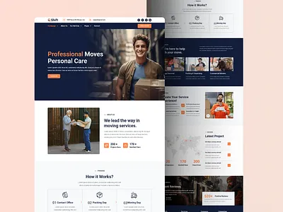 Shift — Moving Solution WordPress Elementor Template Kit agency commercial moving elementor home packing house moving landing page landingpage local movers logistics movers moving moving company moving service packing services relocation shipment storage transportation webdesign wordpress