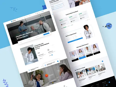 Medical Design Website Landing Page about us page clean clinic design doctor doctor web doctor website design gradient healhcare health health care website healthcare medical medical web medicare medicine minimal minimalist patients
