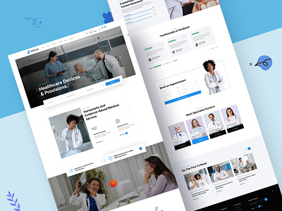 Medical Design Website Landing Page about us page clean clinic design doctor doctor web doctor website design gradient healhcare health health care website healthcare medical medical web medicare medicine minimal minimalist patients