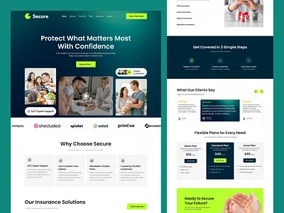 Insurance Landing Page Design agency agency landing page auto insurance business insurance car insurance clean design creative website health insurance home insurance insurance insurance landing page insurance website landing pages life insurance modern design product design ui design ux design web design website