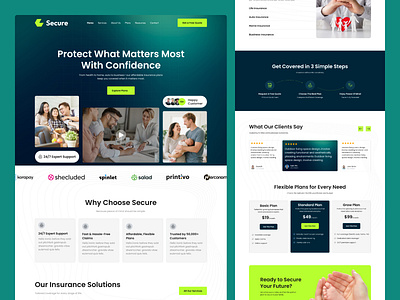 Insurance Landing Page Design agency agency landing page auto insurance business insurance car insurance clean design creative website health insurance home insurance insurance insurance landing page insurance website landing pages life insurance modern design product design ui design ux design web design website