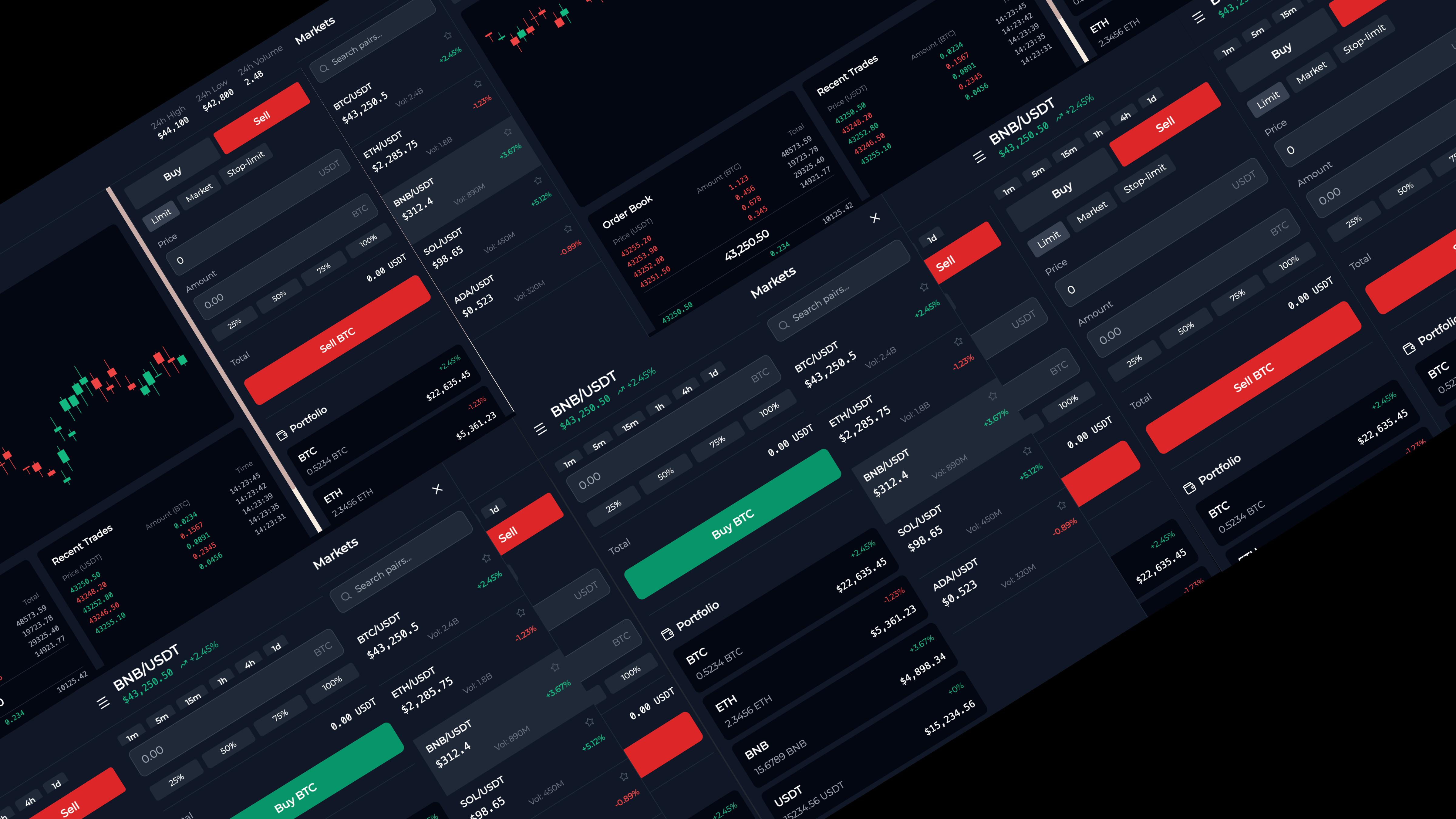 Crypto Trading Dashboard by Panicle Tech 3d animation bitcoin code css currency dashboard design exchange finance fullstack graphic design html illustration motion graphics react stock trading ui web3