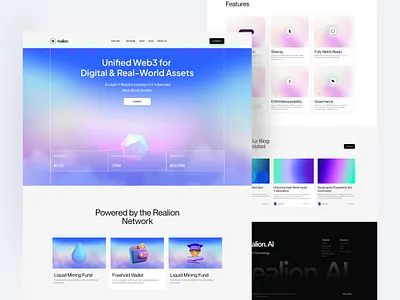 Real World Assets ai asset crypto dashboard landing page real world assets rwa web design