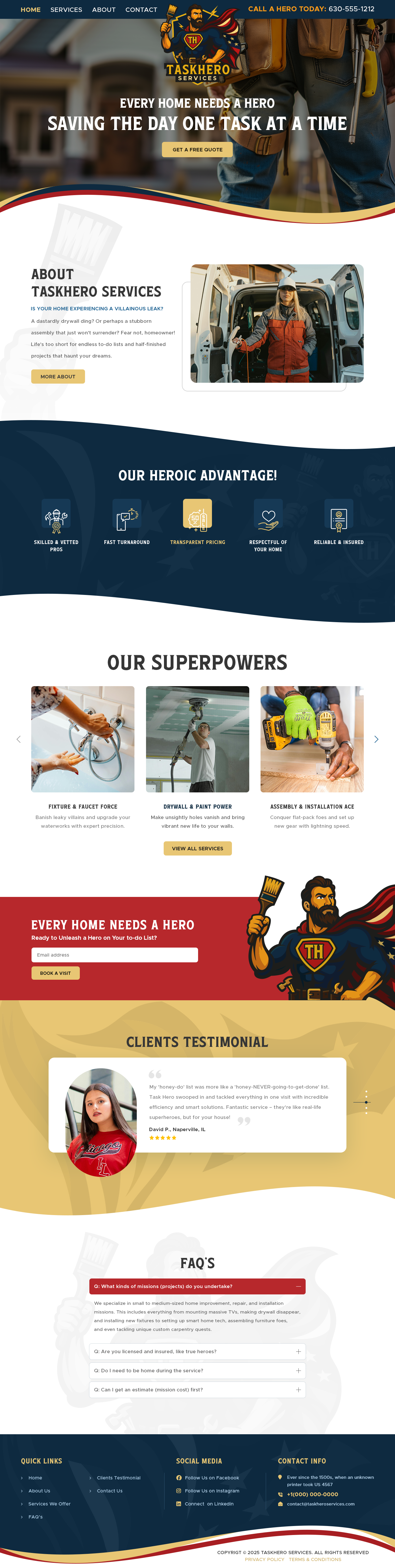 Home Services Website drywall painting home services website plumbing website