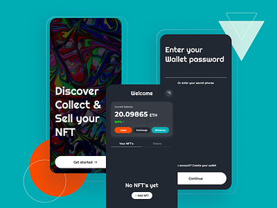 NFT Wallet blockchain ui ux