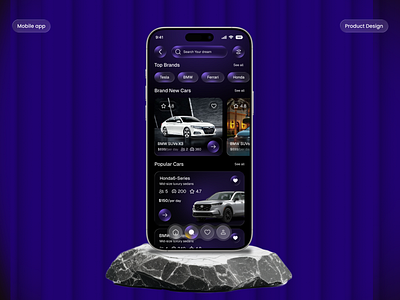 Car Rental Mobile app UI/UX car booking app car rental app car service app clean ui daily ui dark mode ui dashboard design design veli dribbble dribbble best shot figma design minimal ui mobile app modern design ride booking ride sharing transportation app travel app ui ux design vehicle rental