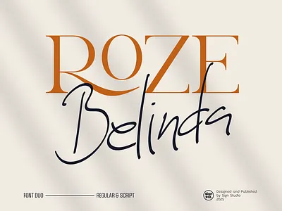 Roze Belinda - Charming and versatile font duo fine art design