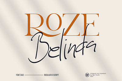 Roze Belinda - Charming and versatile font duo fine art design