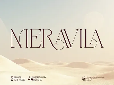 Meravila – A Sophisticated Serif with Timeless Charm weight variation